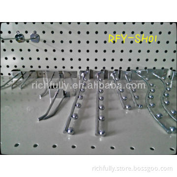 Metal bra strap hook, perforated metal hook, metal pegboard hook
